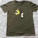 Dame T-shirt med sjovt bananprint 10
