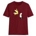 Dame T-shirt med sjovt bananprint 8