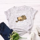 Dame T-shirt med sjovt print A957 8