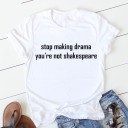 Dame T-shirt med sjovt print B136 3