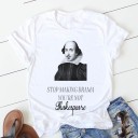 Dame T-shirt med sjovt print B136 5