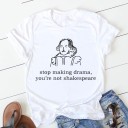Dame T-shirt med sjovt print B136 1