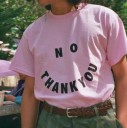 Dame T-shirt med sjovt print B144 3
