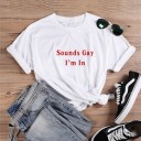 Dame T-shirt med sjovt print B160 10