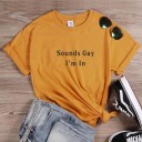 Dame T-shirt med sjovt print B160 9