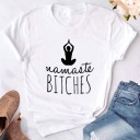 Dame T-shirt med sjovt print B167 2