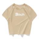 Dame T-shirt med sjovt print B224 6