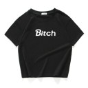 Dame T-shirt med sjovt print B224 1