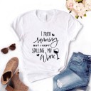 Dame T-shirt med sjovt print B310 1