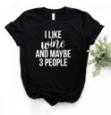 Dame T-shirt med sjovt print B314 1