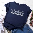 Dame T-shirt med sjovt print B334 9