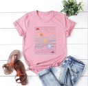 Dame T-shirt med solnedgangsmotiv 3