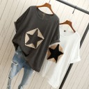 Dame T-shirt med stjerne A1307 5