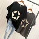 Dame T-shirt med stjerne A1307 3