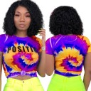 Dame T-shirt med tie-dye-motiv 2