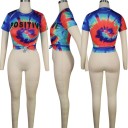 Dame T-shirt med tie-dye-motiv 3