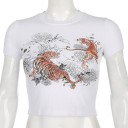 Dame T-shirt med tigre 5