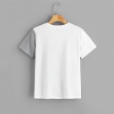 Dame T-shirt med to farver og pailletter 3