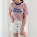 Dame T-shirt med tryk A1086 4