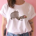 Dame T-shirt med tryk A218 6