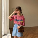 Dame T-shirt med tryk A816 2