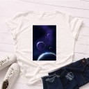 Dame T-shirt med tryk B120 12