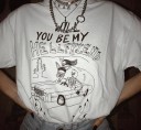 Dame T-shirt med tryk B122 5