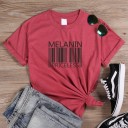 Dame T-shirt med tryk B176 18