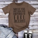 Dame T-shirt med tryk B180 1