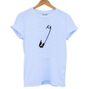 Dame T-shirt med tryk B191 5