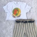 Dame T-shirt med tryk B293 4