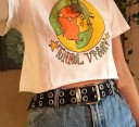 Dame T-shirt med tryk B293 5