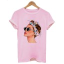 Dame T-shirt med tryk B326 4