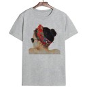 Dame T-shirt med tryk B326 9