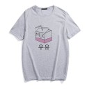 Dame T-shirt med tryk B328 4