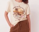 Dame T-shirt med tryk B330 4