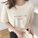 Dame T-shirt med tryk B375 7