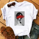 Dame T-shirt med tryk B397 1