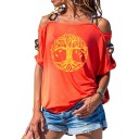 Dame T-shirt med udskæringer A1258 6