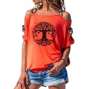 Dame T-shirt med udskæringer A1258 13