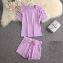 Dame T-shirt og shorts B1115 5