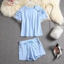 Dame T-shirt og shorts B1115 4