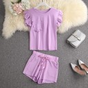 Dame T-shirt og shorts B1172 6