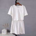 Dame T-shirt og shorts B894 6