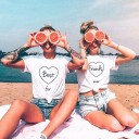Dame T-shirt til bedste venner B306 4