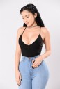 Dame tanktop med dyb halsudskæring B275 4