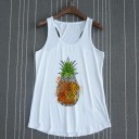 Dame tanktop med frugtprint 15