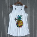 Dame tanktop med frugtprint 7