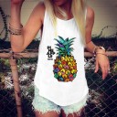 Dame tanktop med frugtprint 1
