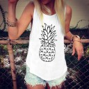Dame tanktop med frugtprint 3